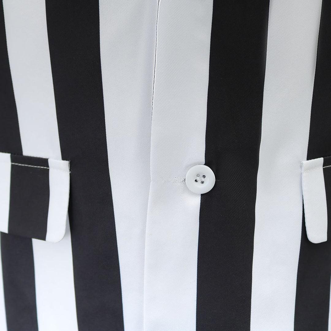 [ylevol] Beetle Juice Michael Keaton Stripe Suit Halloween Cosplay Costumes