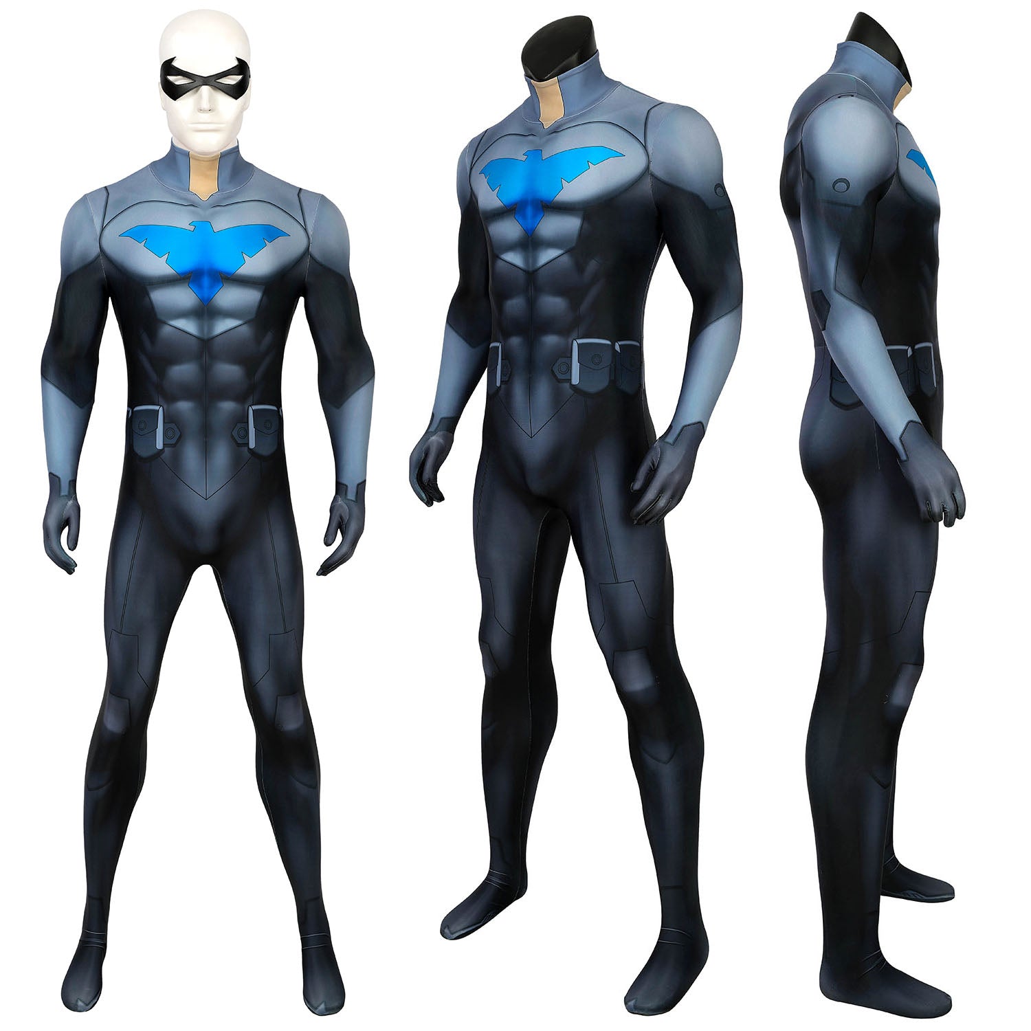 [ylevol] Nightwing Son of Batman Richard Grayson Male Jumpsuit Cosplay Costumes