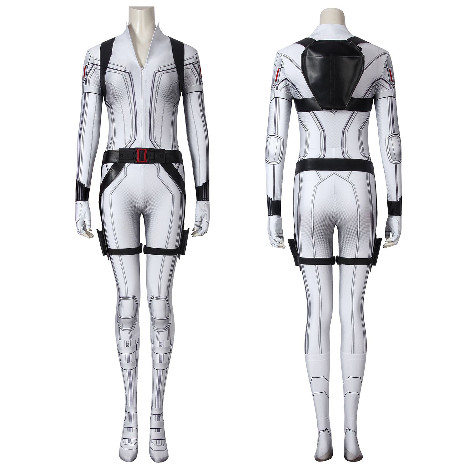 [ylevol] Black Widow Natasha Romanoff White Suit Jumpsuit with Accessories Cosplay Costumes