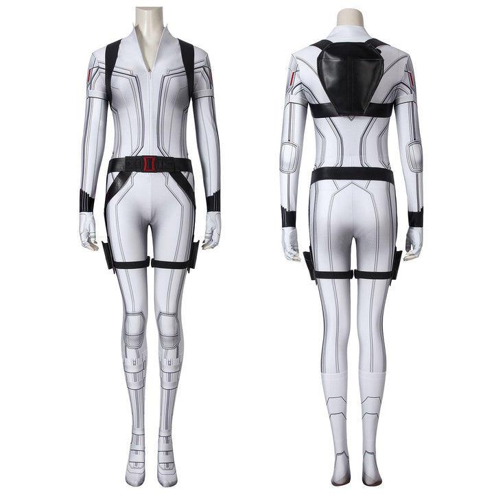 [ylevol] Black Widow Natasha Romanoff White Suit Jumpsuit with Accessories Cosplay Costumes