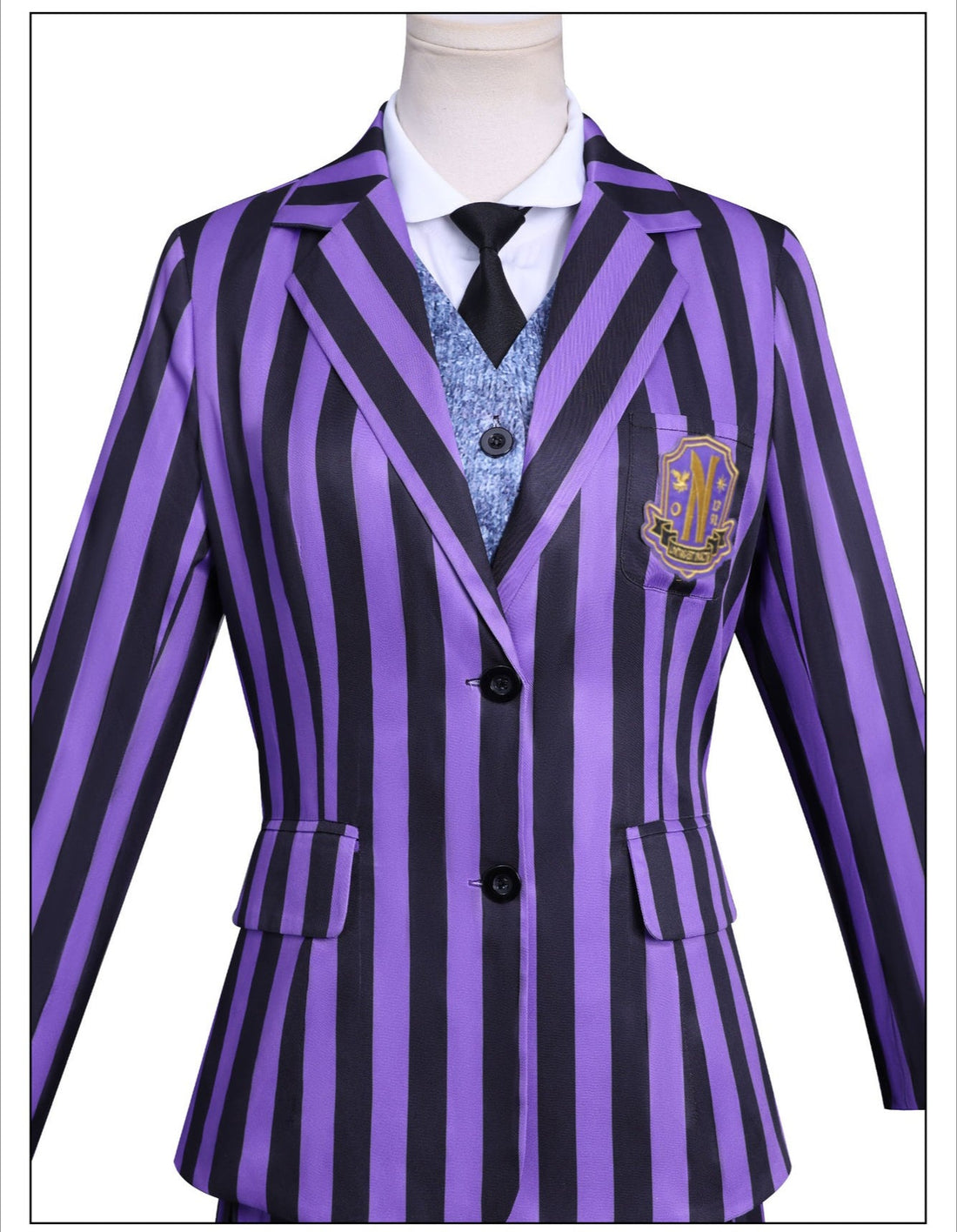 [ylevol] Wednesday 2 Addams Nevermore Academy Purple Uniform Adult Kids Costumes