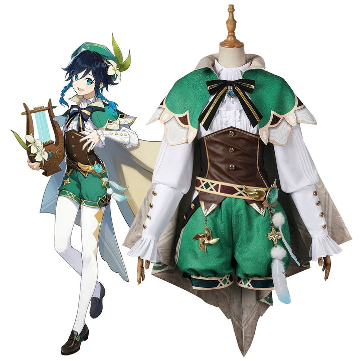 Genshin Impact Venti Gradient Full Set Top Level Cosplay Costumes