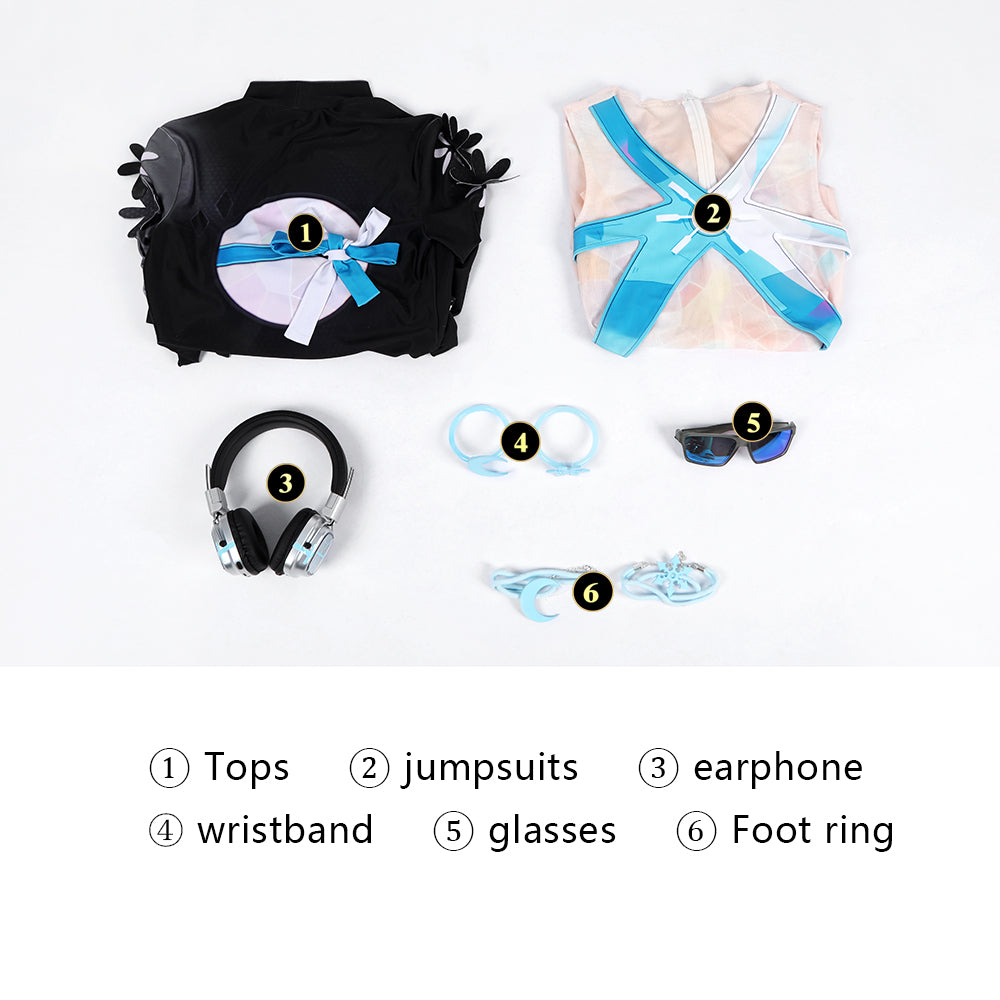 [ylevol] Marvel Rivals Luna Snow Swimsuit Top Full Cosplay Costumes