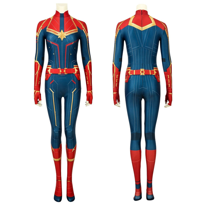 [ylevol] Captain Marvel Carol Danvers Female Jumpsuit with Headgear Costumes