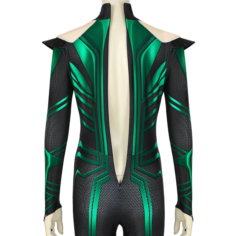 [ylevol] Thor 3 Ragnarok Trailer Hela Jumpsuit with Cloak Cosplay Costumes