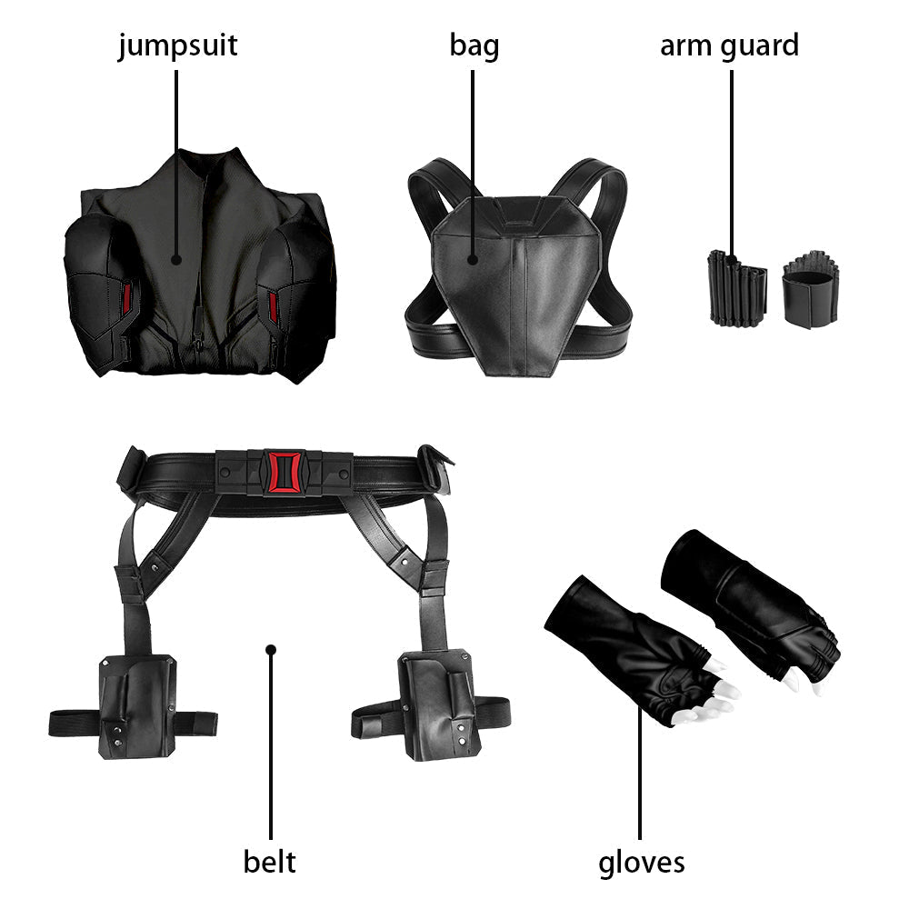 [ylevol] Black Widow Natasha Romanoff Black Suit Female Cosplay Costumes