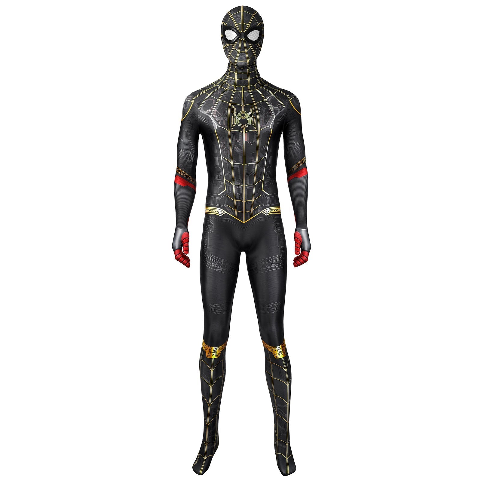 [ylevol] Spider-Man 3 No Way Home Peter Parker Black Gold Suit Jumpsuit Costumes