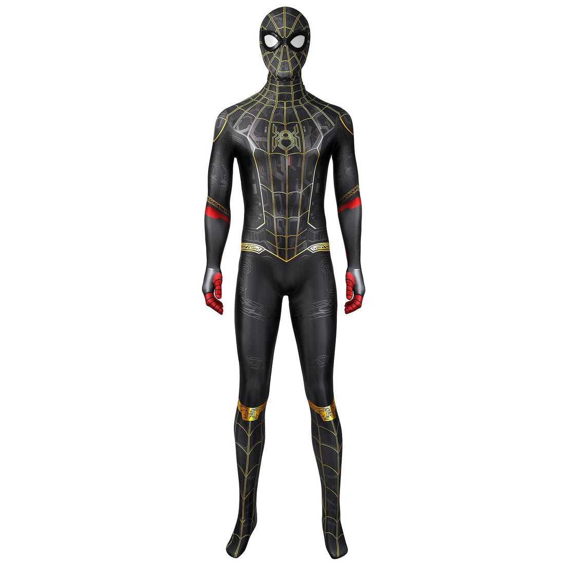 [ylevol] Spider-Man 3 No Way Home Peter Parker Black Gold Suit Jumpsuit Costumes