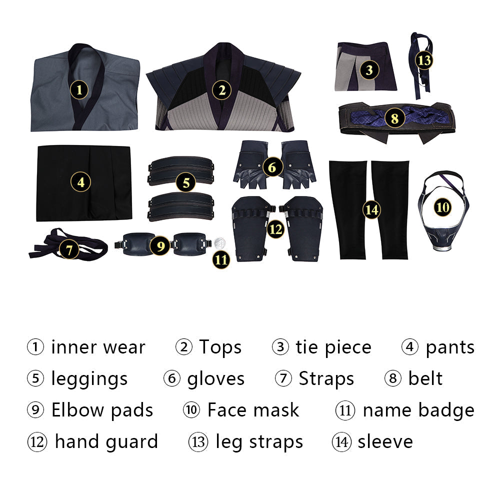 [ylevol] Mortal Kombat 1 Smoke Top Level Male Cosplay Costumes