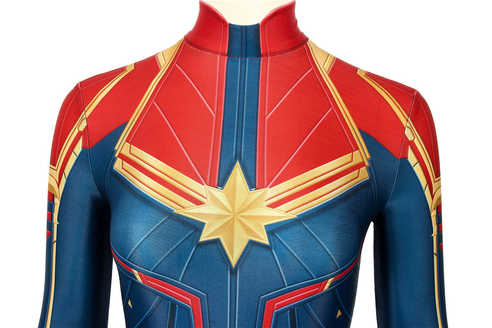 [ylevol] Captain Marvel Carol Danvers Female Jumpsuit with Headgear Costumes