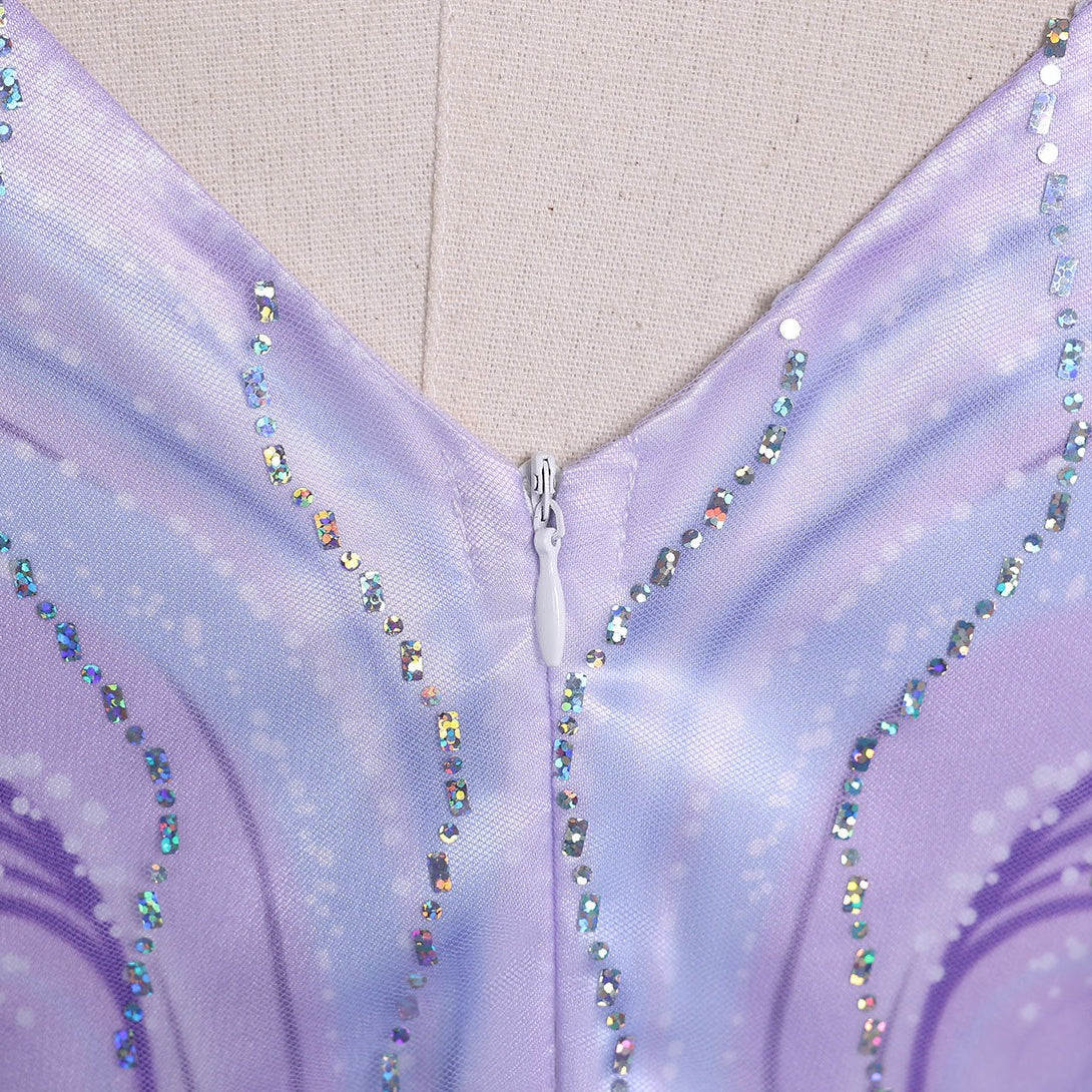 [ylevol] Wicked: For Good Glinda Purple Iridescent Dress Cosplay Costumes