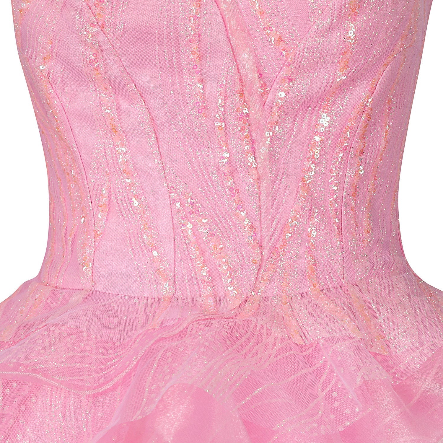 [ylevol] Wicked Part One Galinda Female Dress with Crown Cosplay Costumes