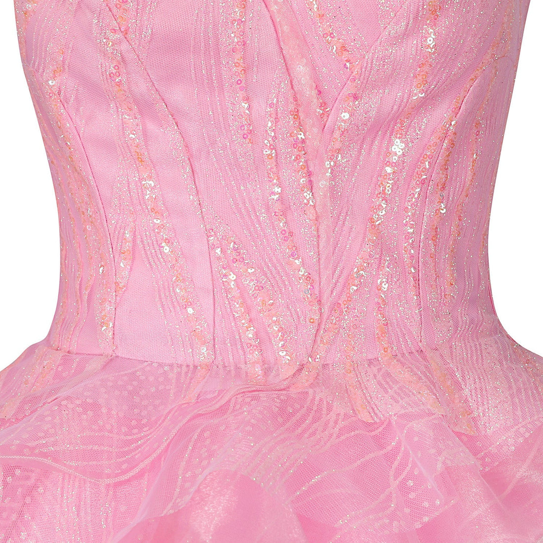 [ylevol] Wicked Part One Galinda Female Dress with Crown Cosplay Costumes