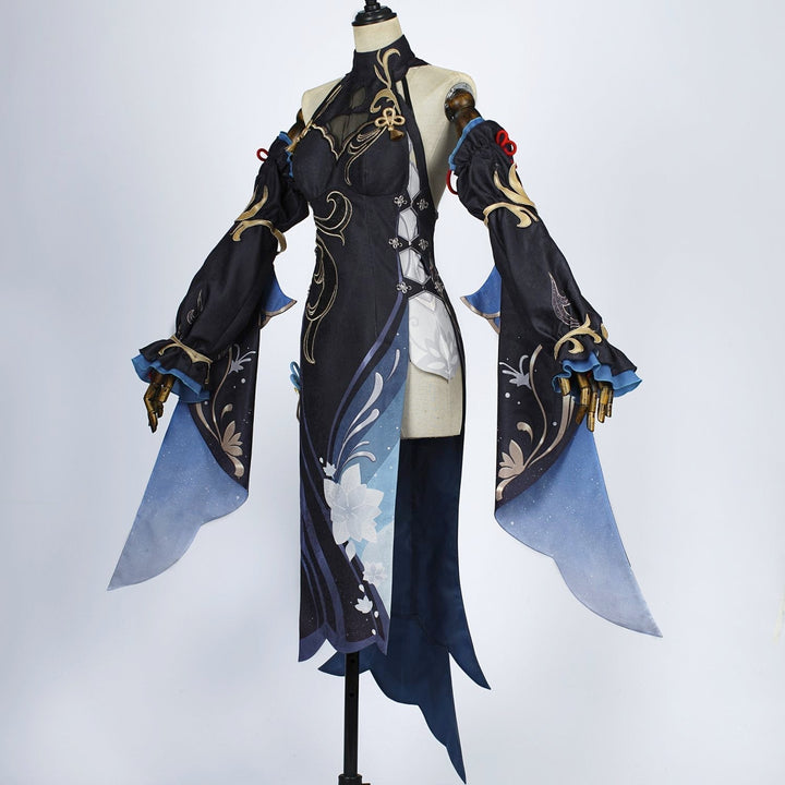 [ylevol] Genshin Impact Shenhe Frostflower Dew Qipao Cosplay Costumes