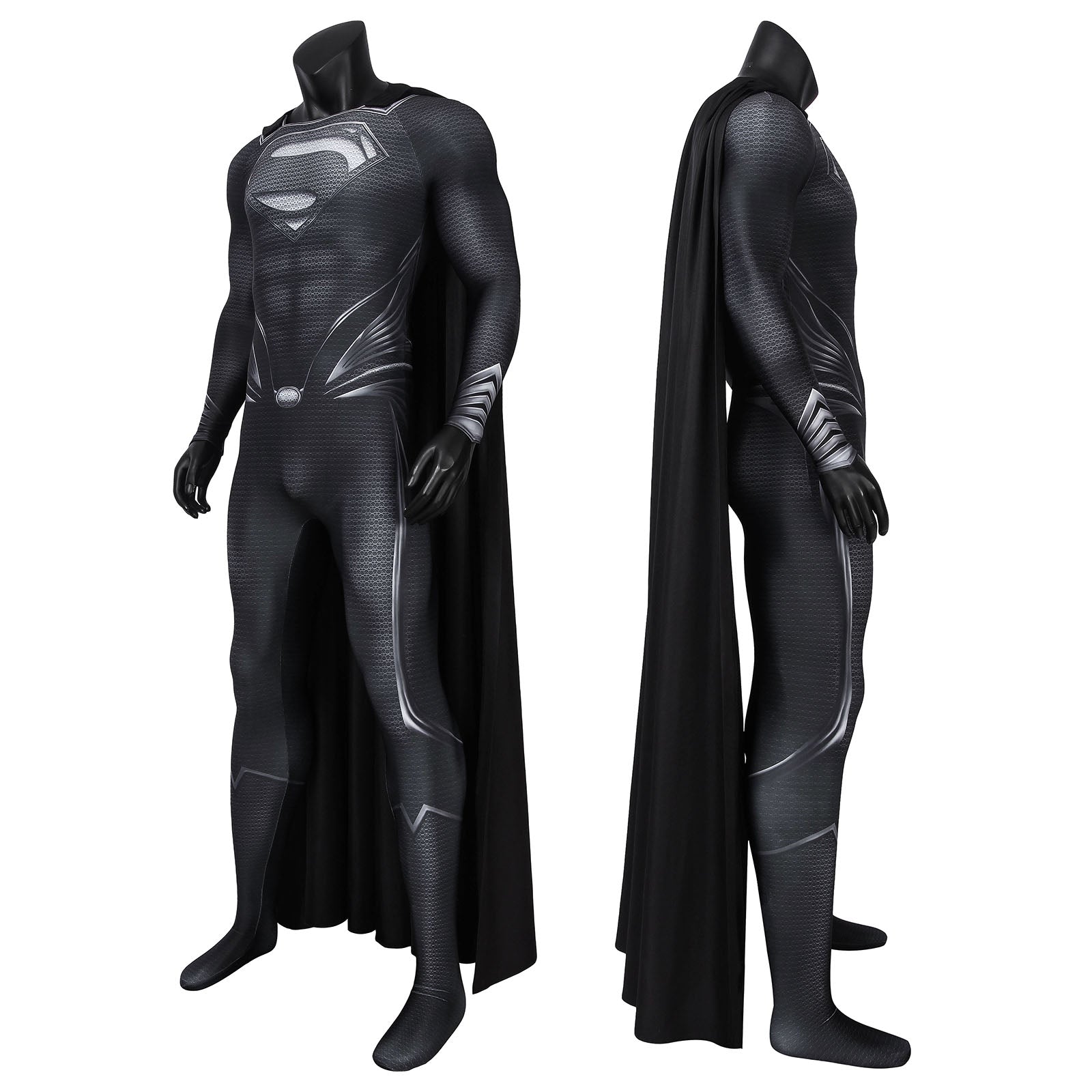 [ylevol] Justice League Clark Kent Superman Male Black Jumpsuit Cosplay Costumes