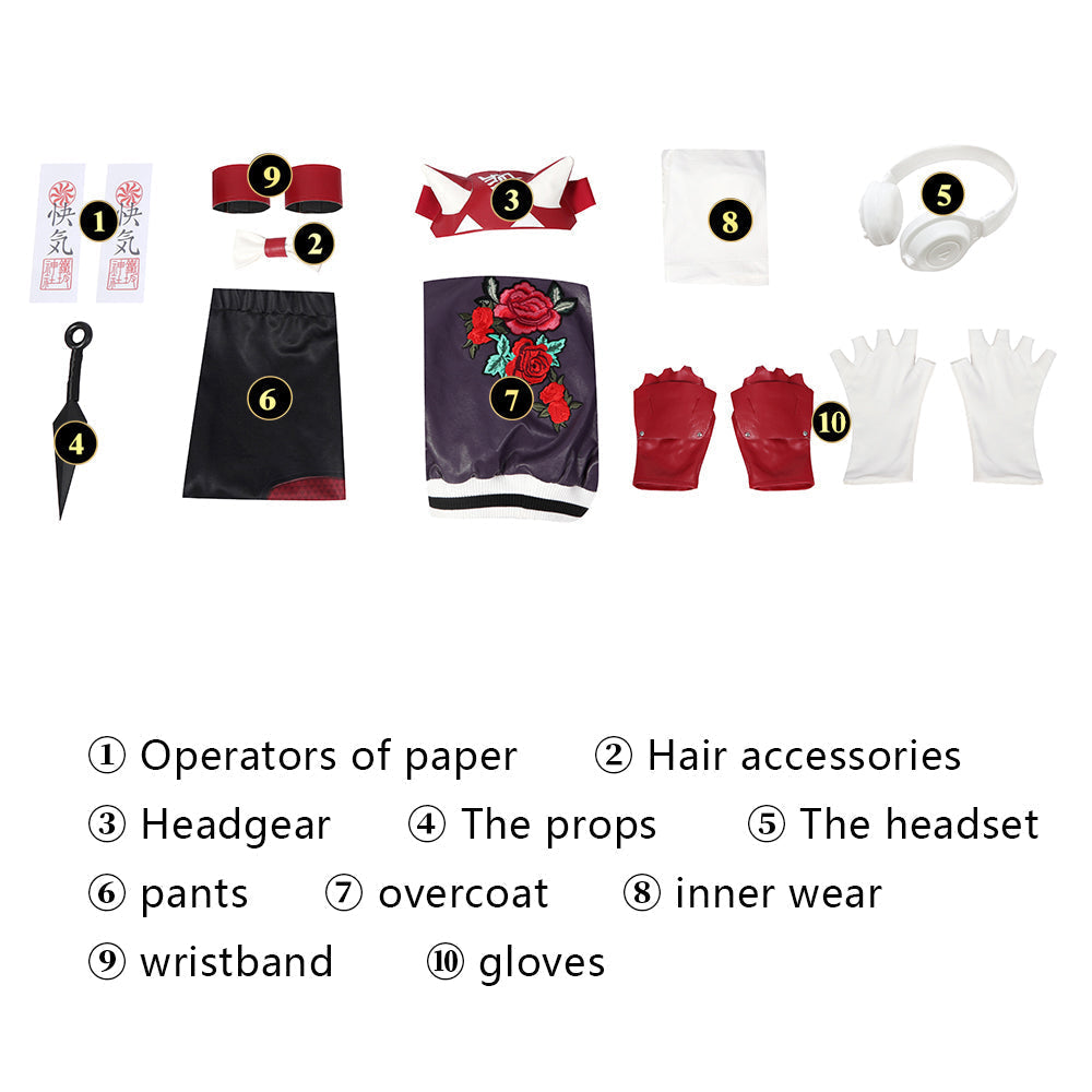 [ylevol] Overwatch 2 OW Kiriko Leather Outfit Female Cosplay Costumes