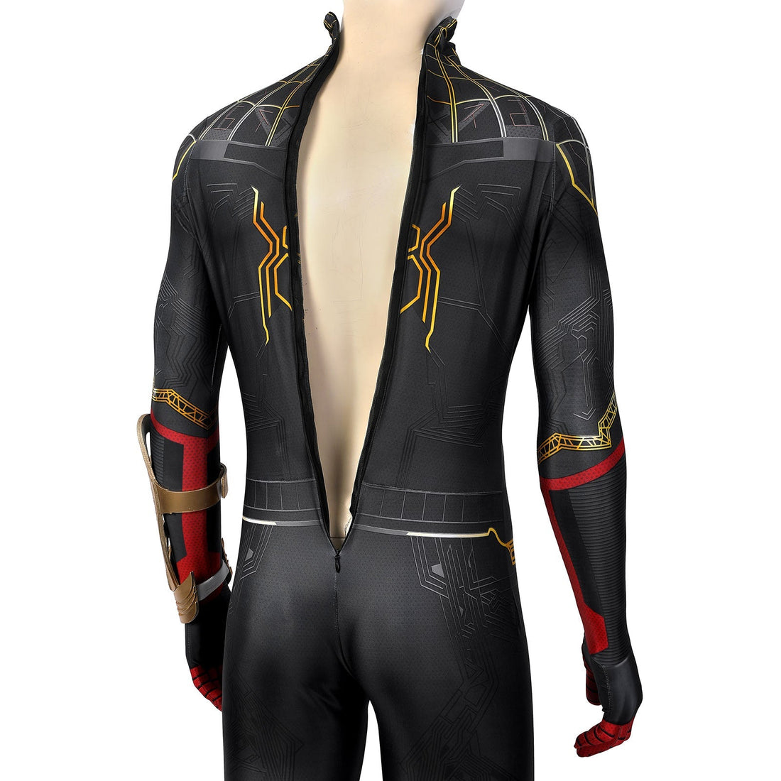 [ylevol] Spider-Man 3 No Way Home Peter Parker Black Gold Suit Jumpsuit Costumes