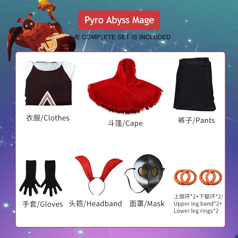 [ylevol] Genshin Impact Abyss Mage Hydro Cryo Pyro Electro Cosplay Costumes