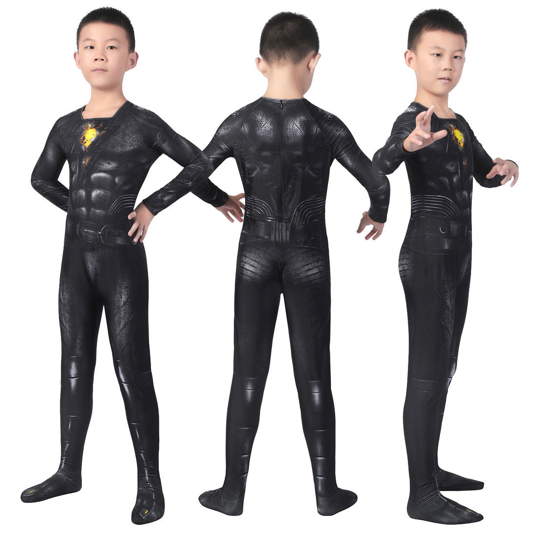 [ylevol] Black Adam Kids Jumpsuit with Cloak Fullset Cosplay Costumes