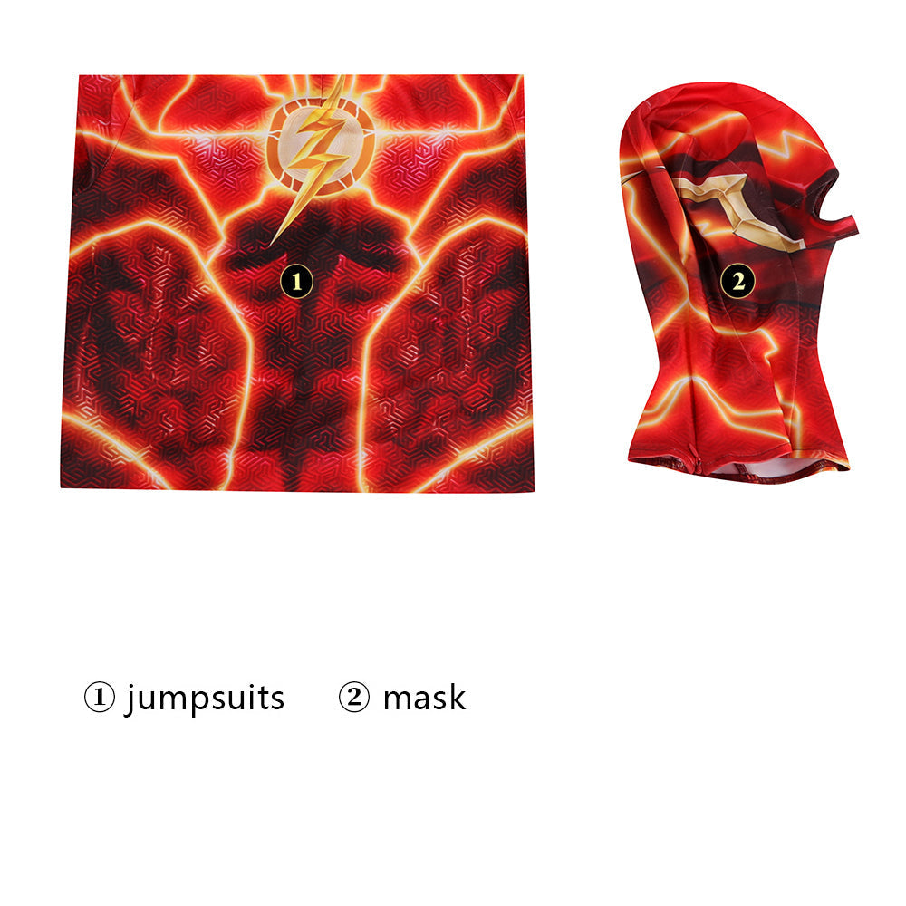 [ylevol] Flashpoint The Flash Barry Allen Jumpsuit with Mask Cosplay Costumes