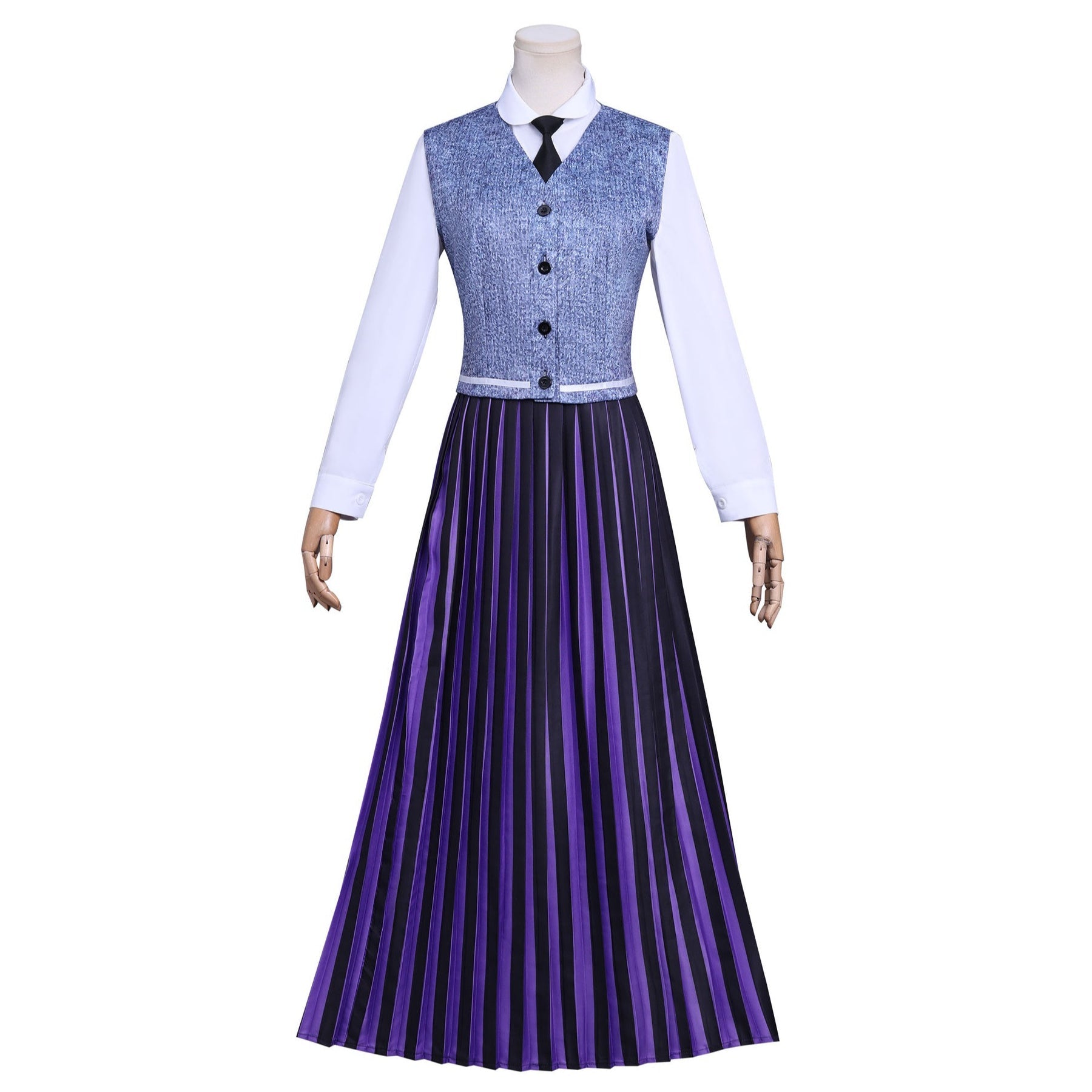 [ylevol] Wednesday 2 Addams Nevermore Academy Purple Uniform Adult Kids Costumes