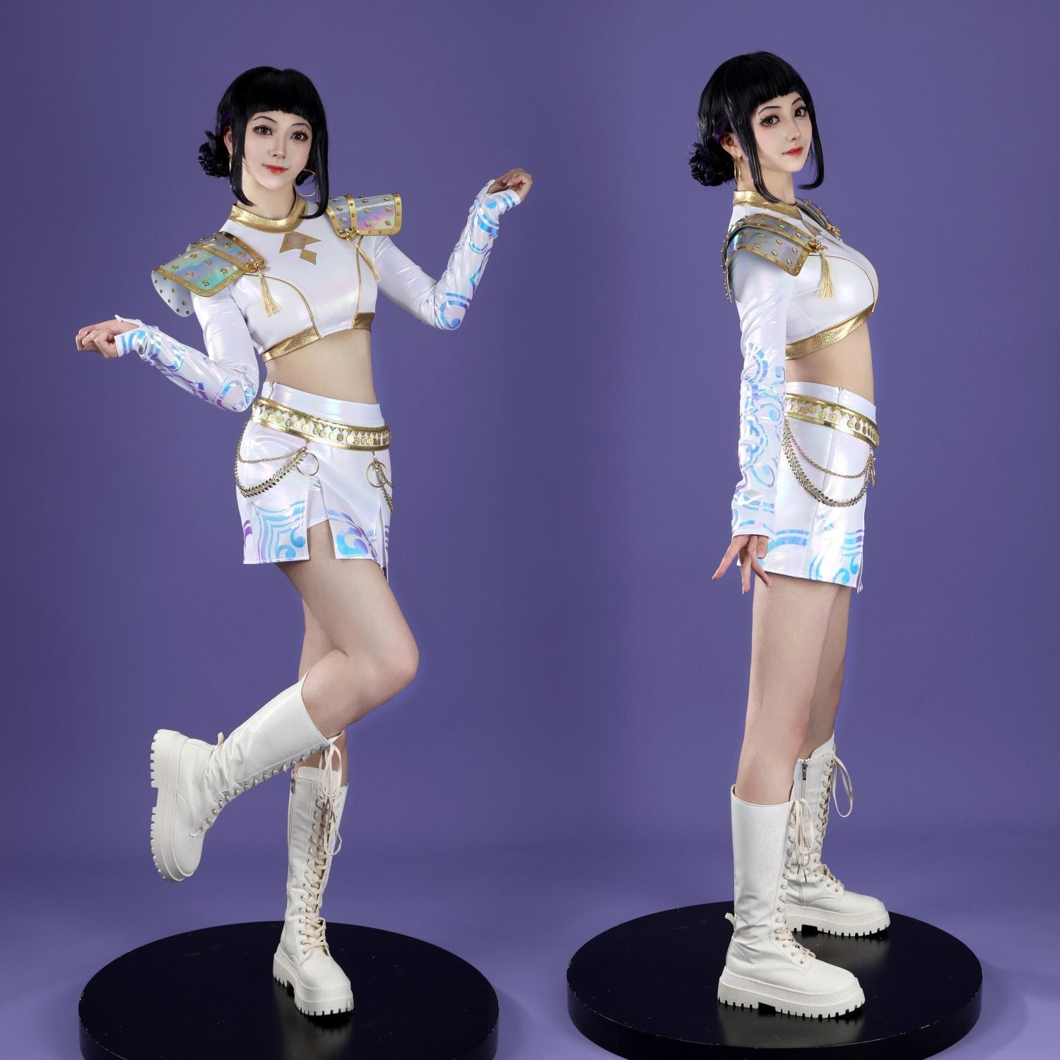 [ylevol] KPop Demon Hunters Zoey White Stage Outfit Cosplay Costumes