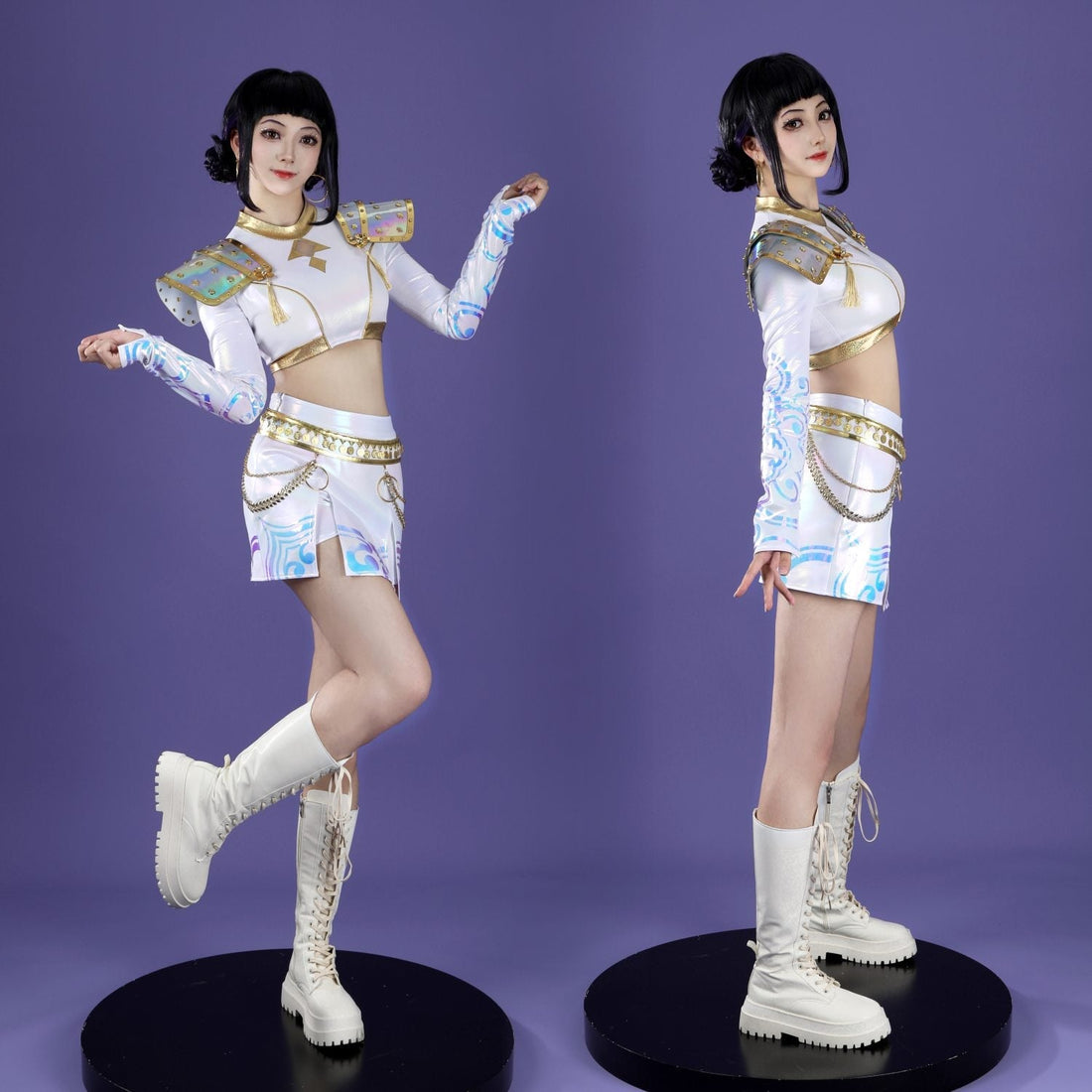 [ylevol] KPop Demon Hunters Zoey White Stage Outfit Cosplay Costumes