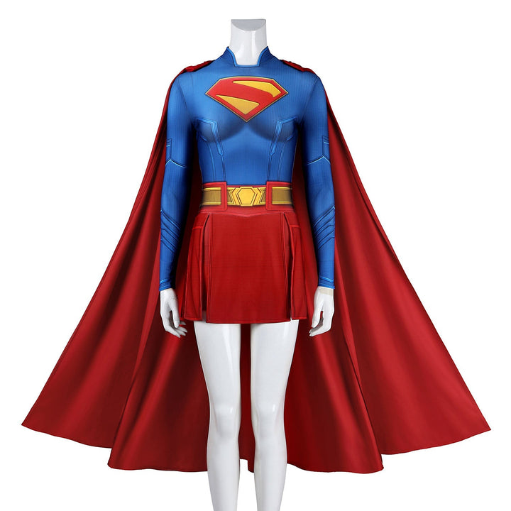 [ylevol] Superman 2025 Legacy Supergirl Jumpsuit with Cloak Cosplay Costumes