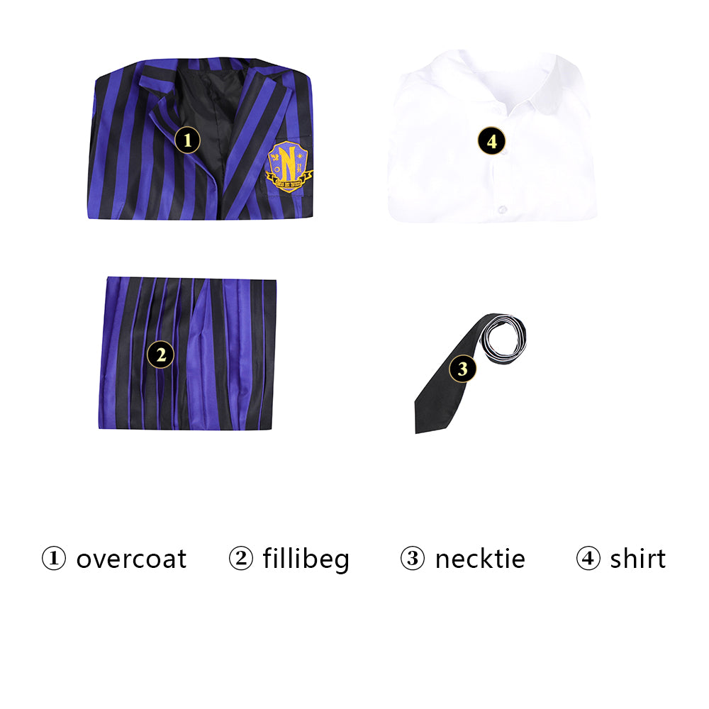 [ylevol] Wednesday 2 The Addams Family Nevermore Academy Uniform Enid Sinclair Bianca Barclay Costumes