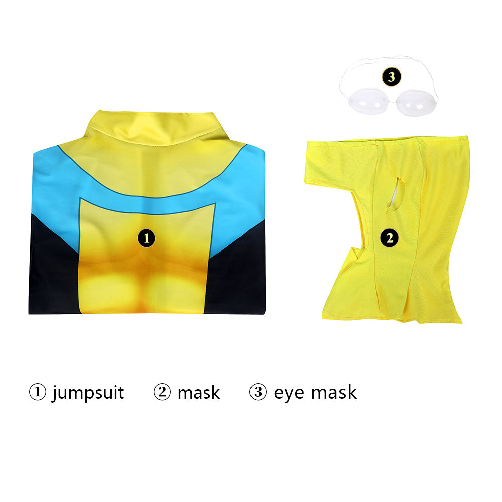 [ylevol] Invincible Mark Grayson Male Jumpsuit with Mask Cosplay Costumes