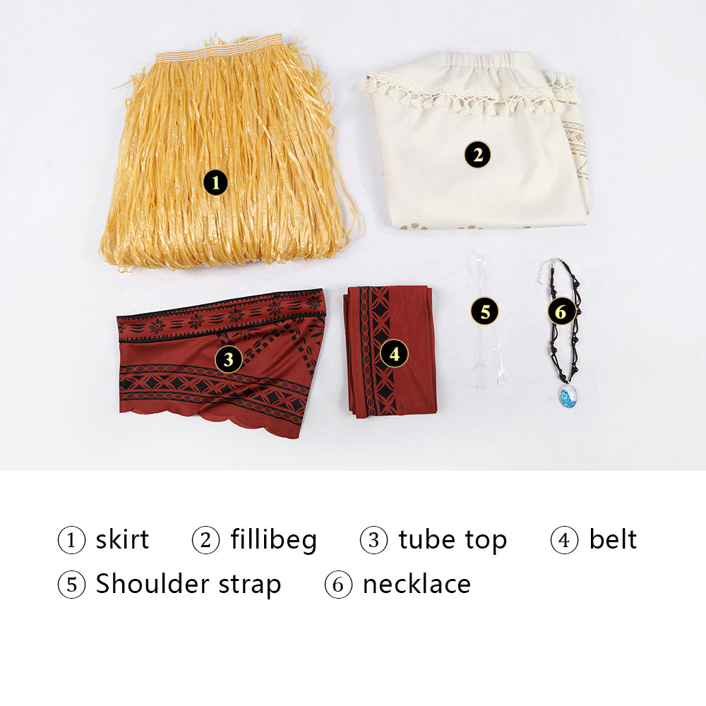 Movie Moana 2 Princess Carnival Dress Women Girl Cosplay Costumes