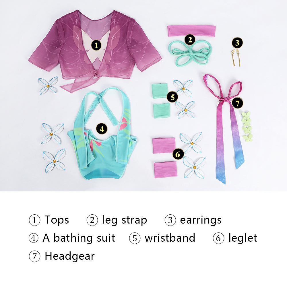 [ylevol] Marvel Rivals Psylocke Swimsuit Top Full Cosplay Costumes