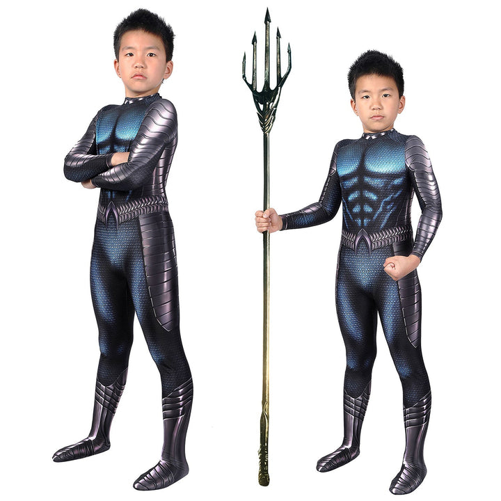 [ylevol] Aquaman 2 Arthur Curry Kids Jumpsuit Cosplay Costumes
