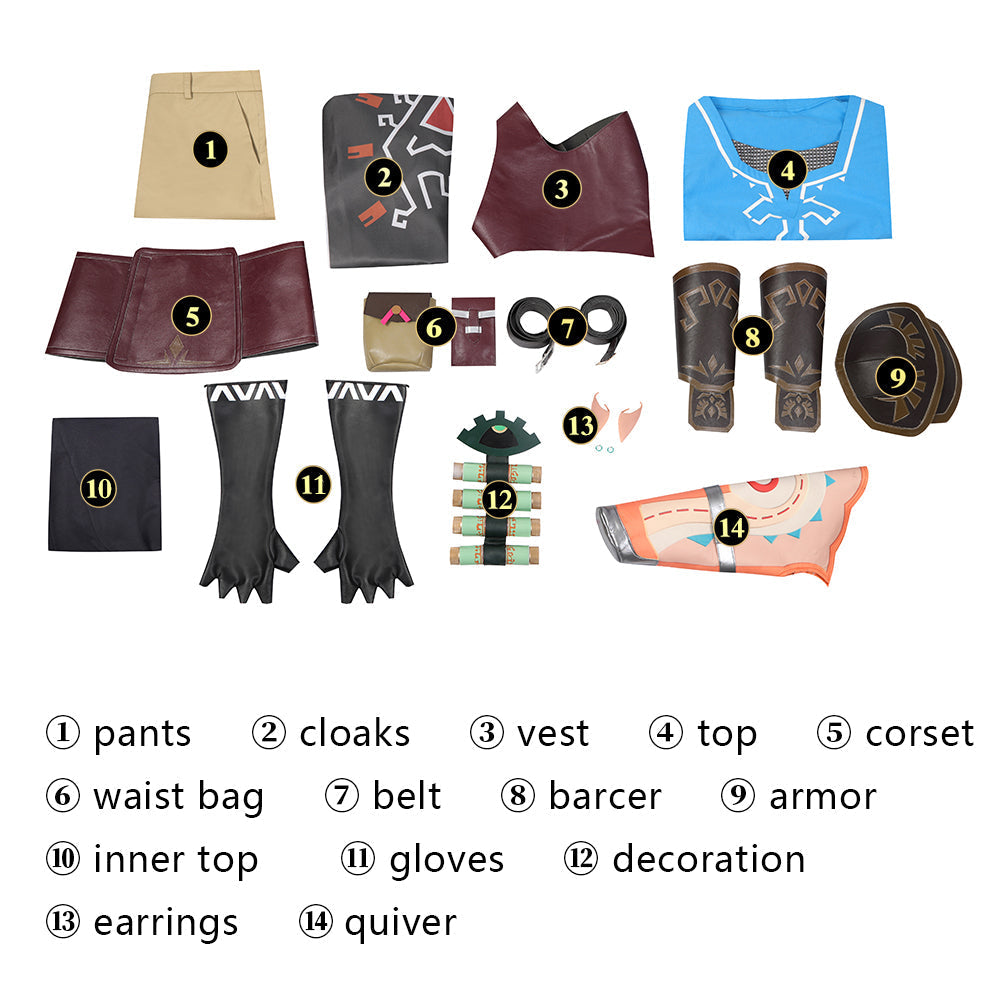 [ylevol] The Legend of Zelda Tears of the Kingdom Link Outfit Cosplay Costumes