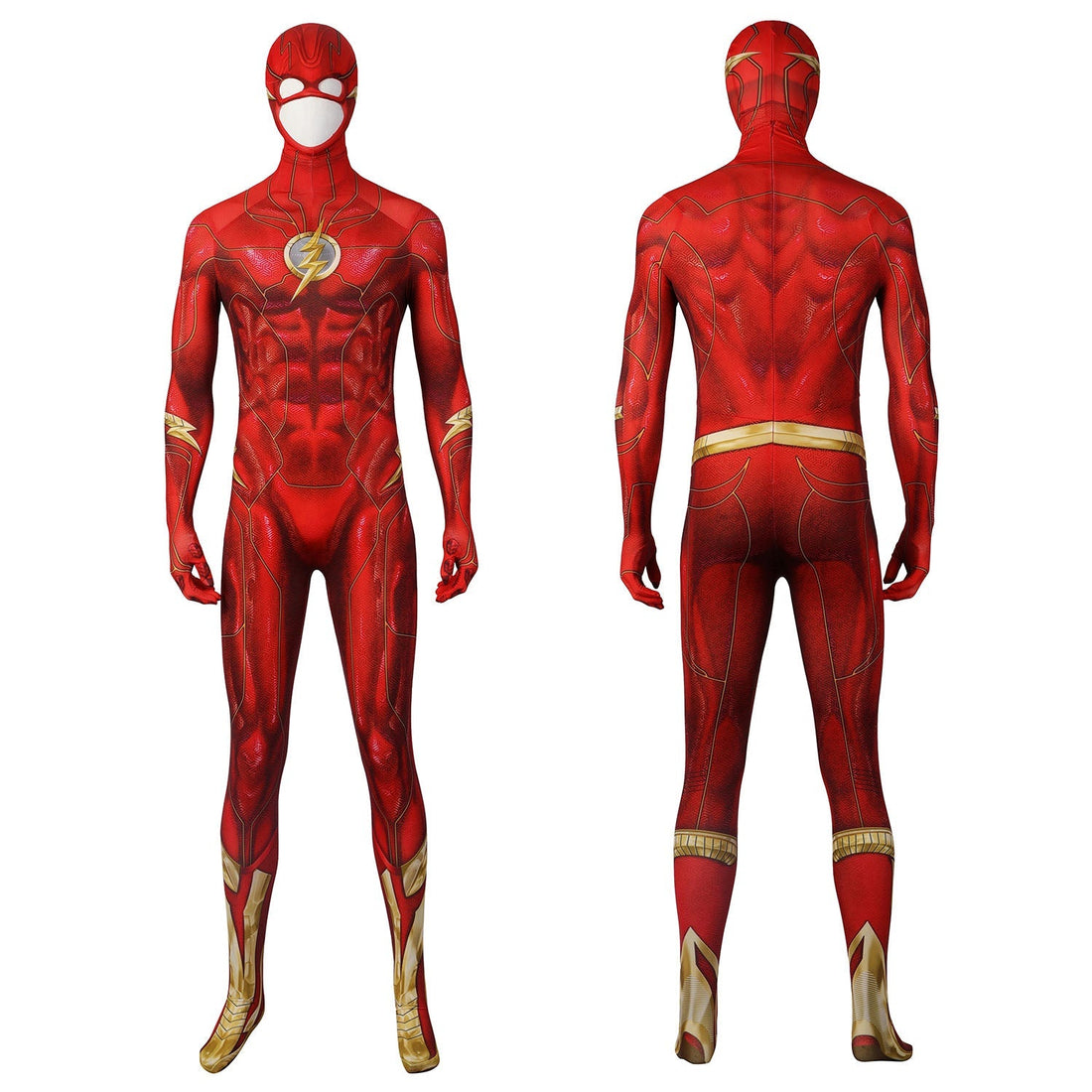 [ylevol] Flashpoint Barry Allen The Flash Jumpsuit with Mask Cosplay Costumes