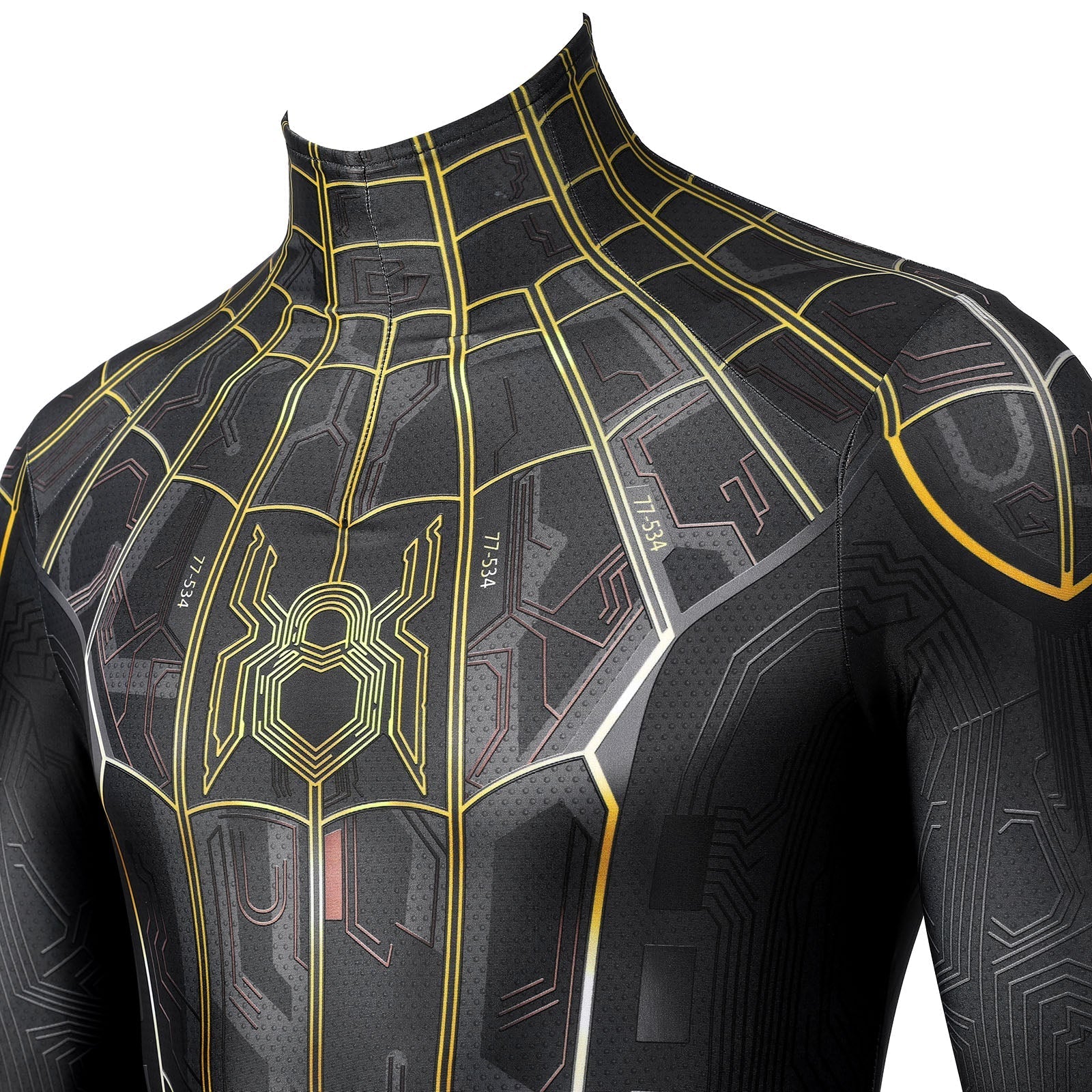 [ylevol] Spider-Man 3 No Way Home Peter Parker Black Gold Suit Jumpsuit Costumes