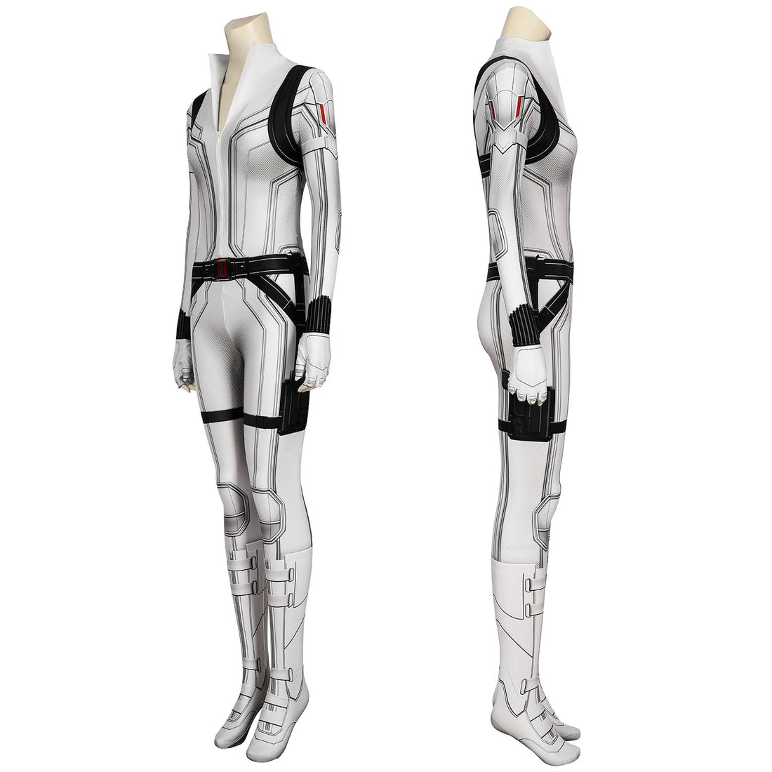[ylevol] Black Widow Natasha Romanoff White Suit Jumpsuit Cosplay Costumes