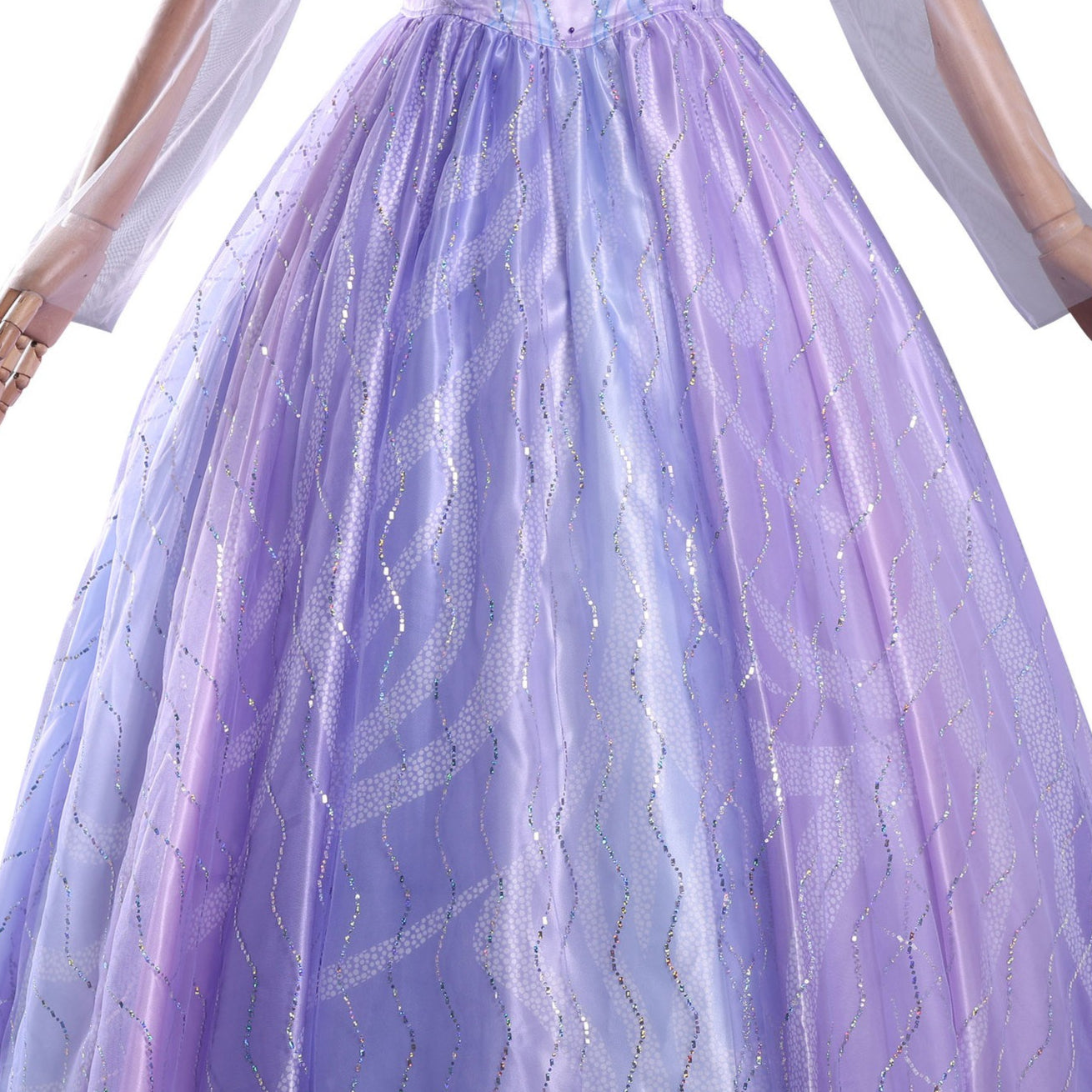 [ylevol] Wicked: For Good Glinda Purple Iridescent Dress Cosplay Costumes