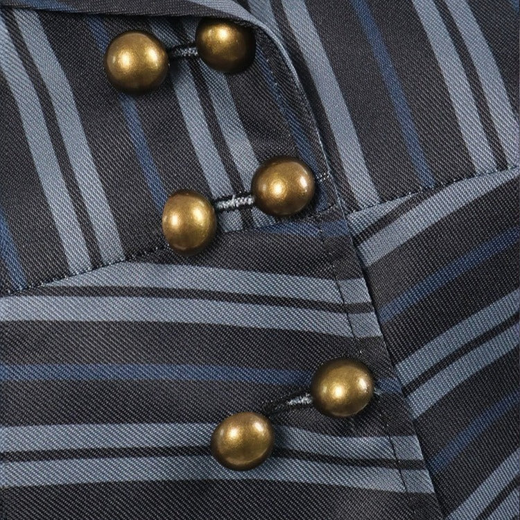 [ylevol] Wicked: For Good Witch Elphaba Black Stripe Suit Cosplay Costumes