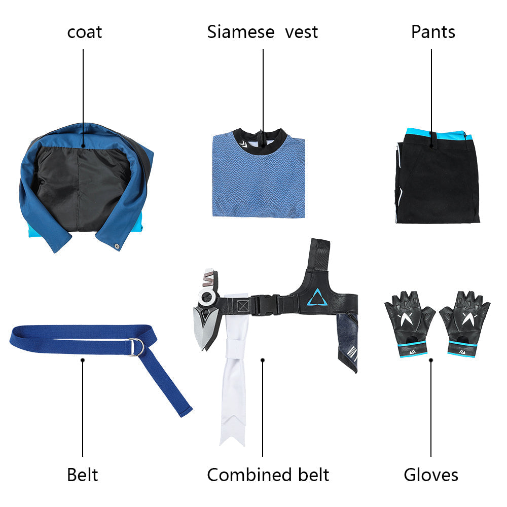 [ylevol] Valorant Jett Outfit Female Fullset Cosplay Costumes