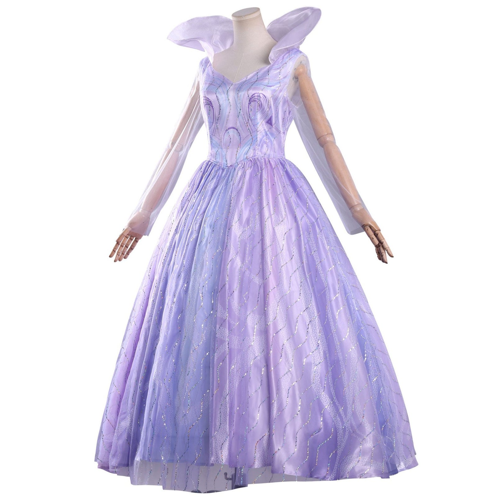 [ylevol] Wicked: For Good Glinda Purple Iridescent Dress Cosplay Costumes