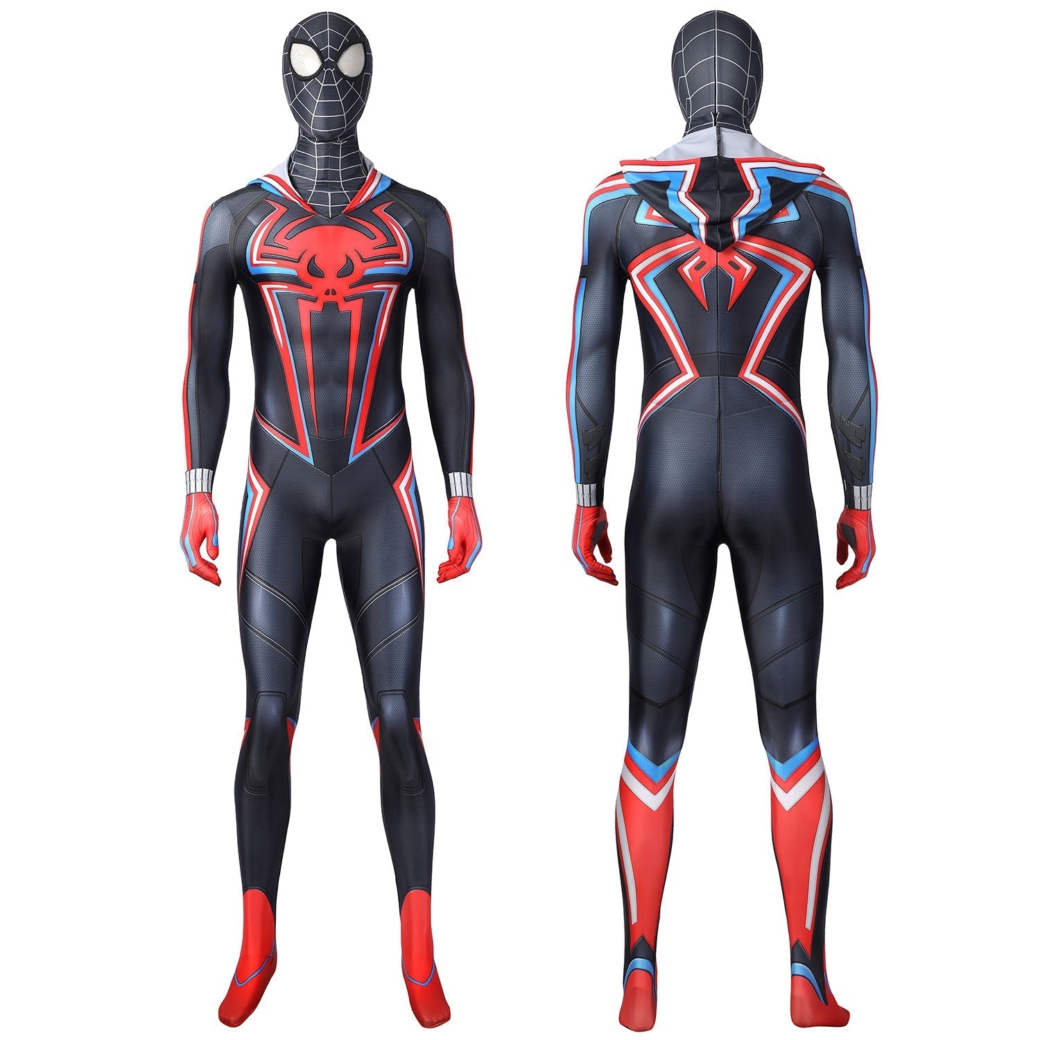 [ylevol] Spider-Man Miles Morales 2099 Suit Male Hoodie Jumpsuit Costumes