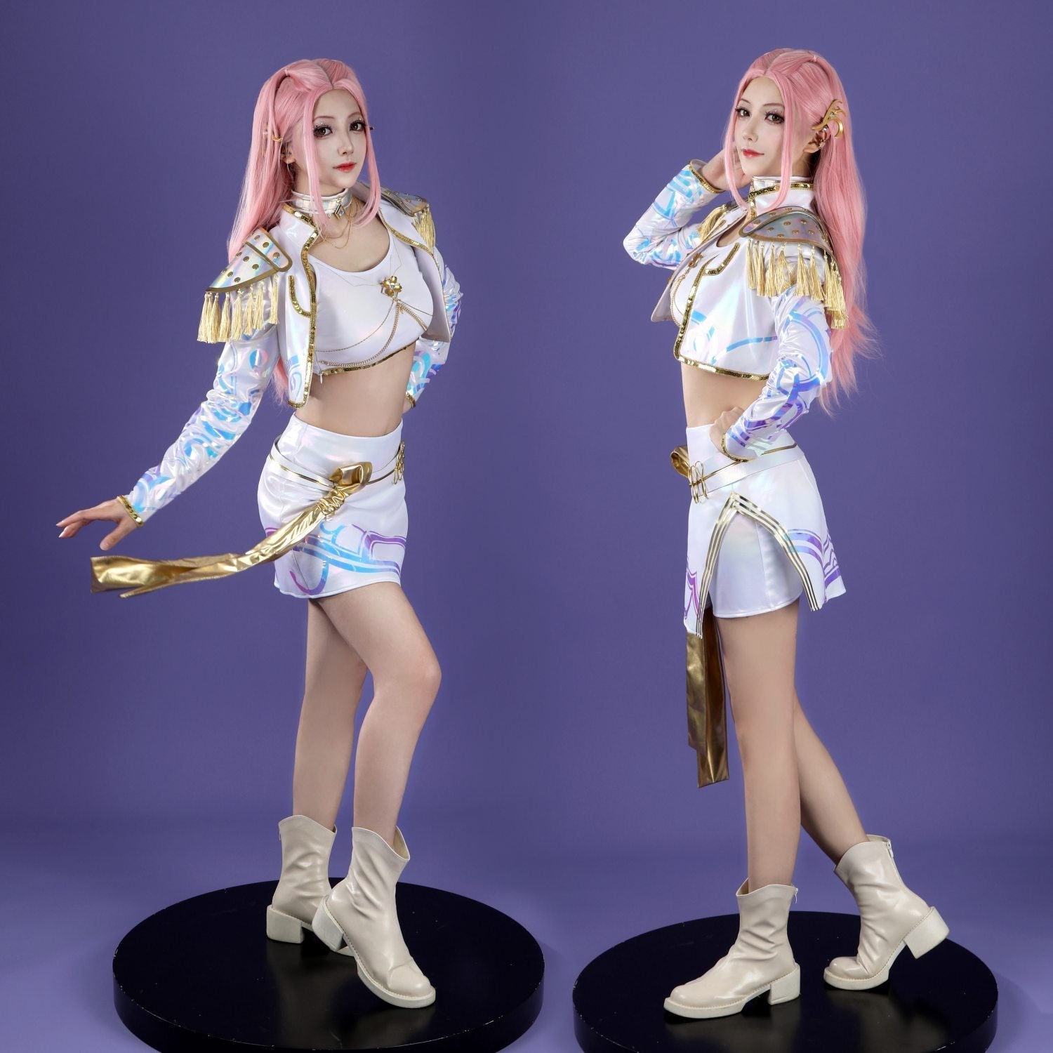 [ylevol] KPop Demon Hunters Mira White Stage Outfit Cosplay Costumes