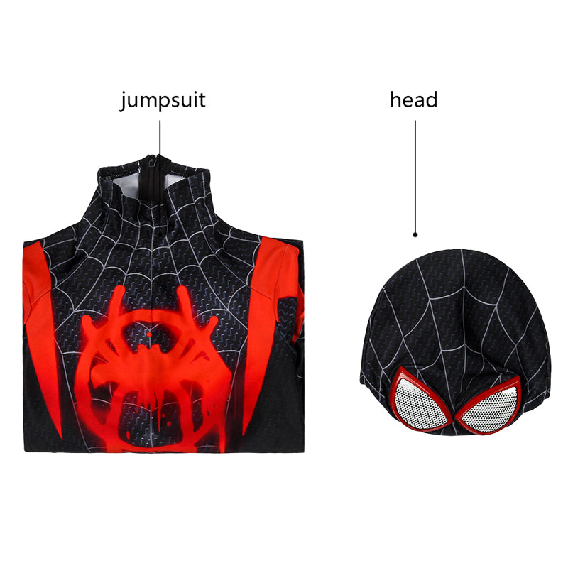 [ylevol] Spider-Man Into the Spider-Verse Miles Morales Kids Jumpsuit Costumes