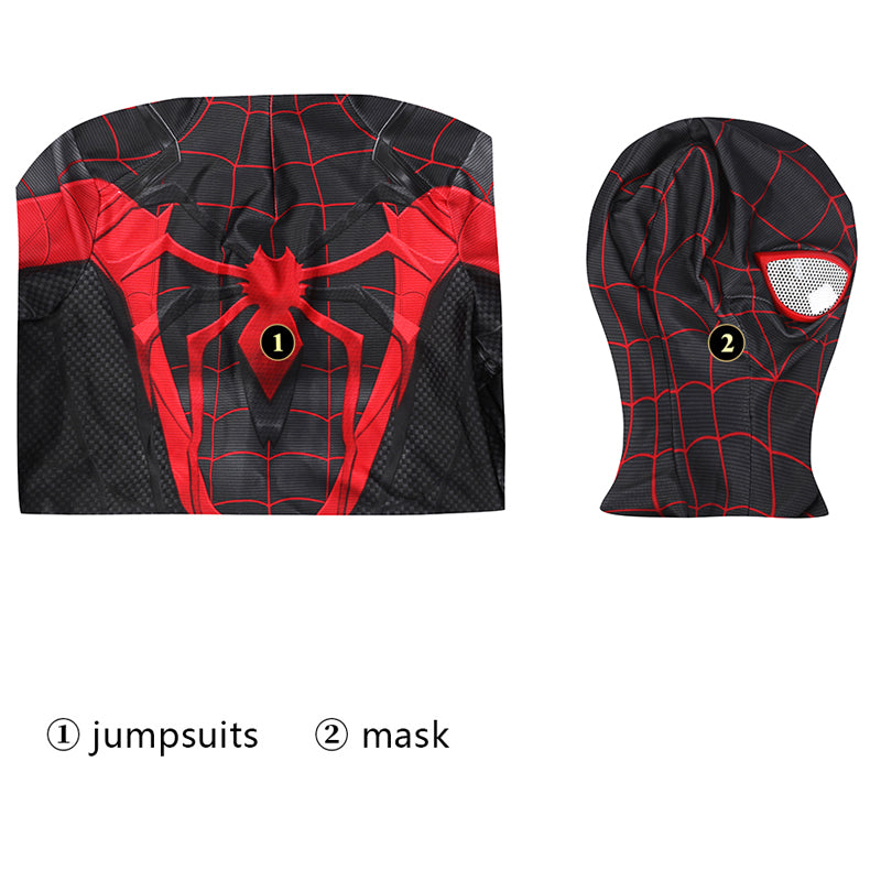 [ylevol] Spider-Man PS5 Miles Morales Suit V2 Kids Jumpsuit Cosplay Costumes