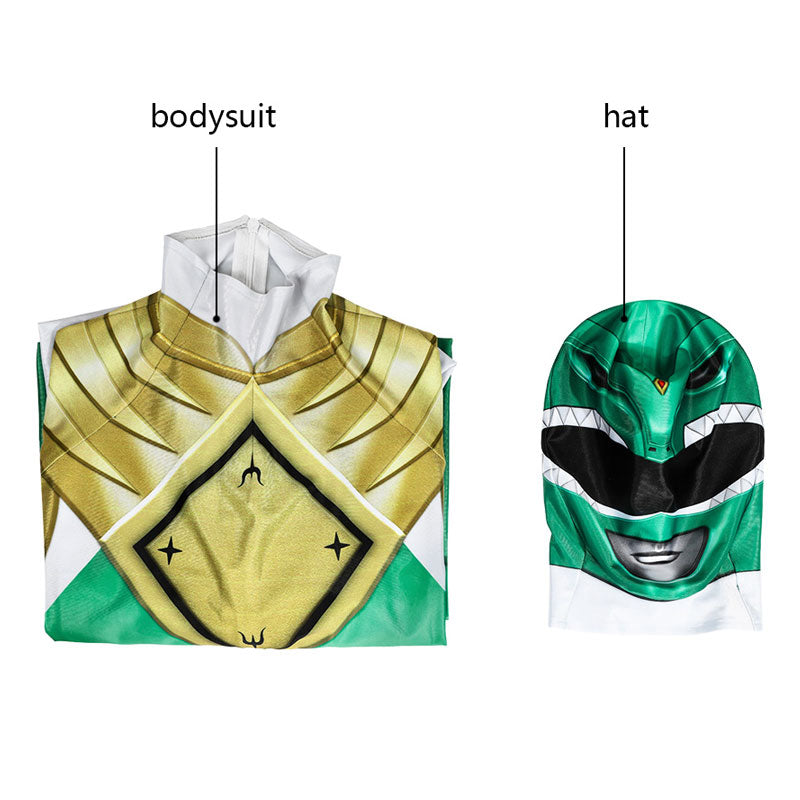 [ylevol] Mighty Morphin Power Rangers Yamato Tribe Knight Burai Green Kids Costumes