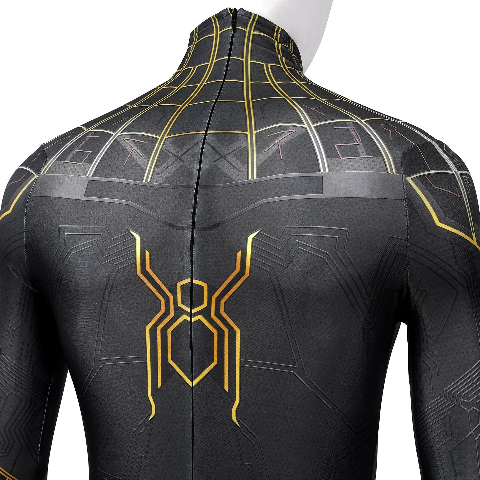 [ylevol] Spider-Man 3 No Way Home Peter Parker Black Gold Suit Jumpsuit Costumes