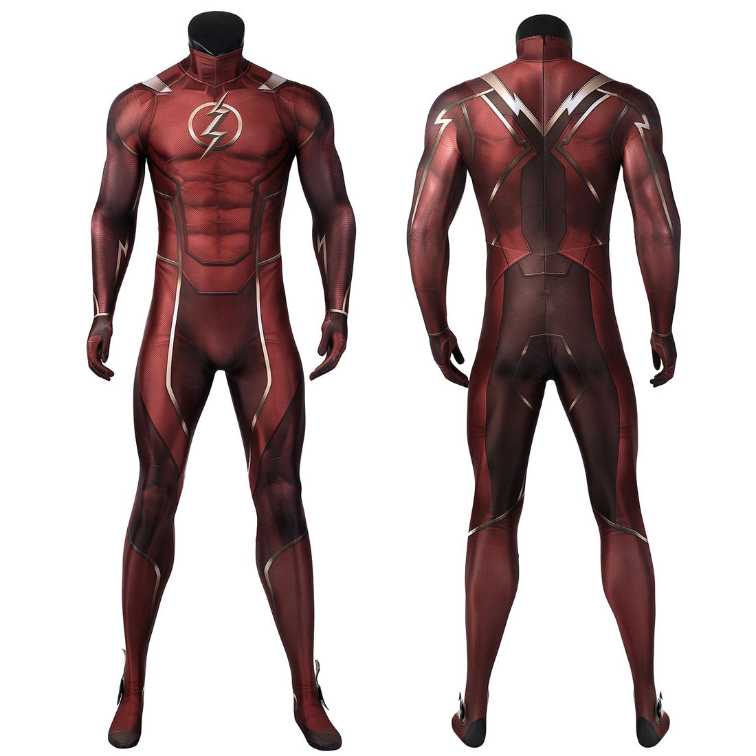 [ylevol] Injustice 2 The Flash Male Jumpsuit with Mask Cosplay Costumes