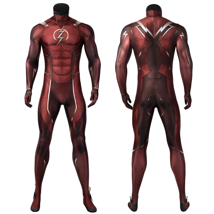 [ylevol] Injustice 2 The Flash Male Jumpsuit with Mask Cosplay Costumes