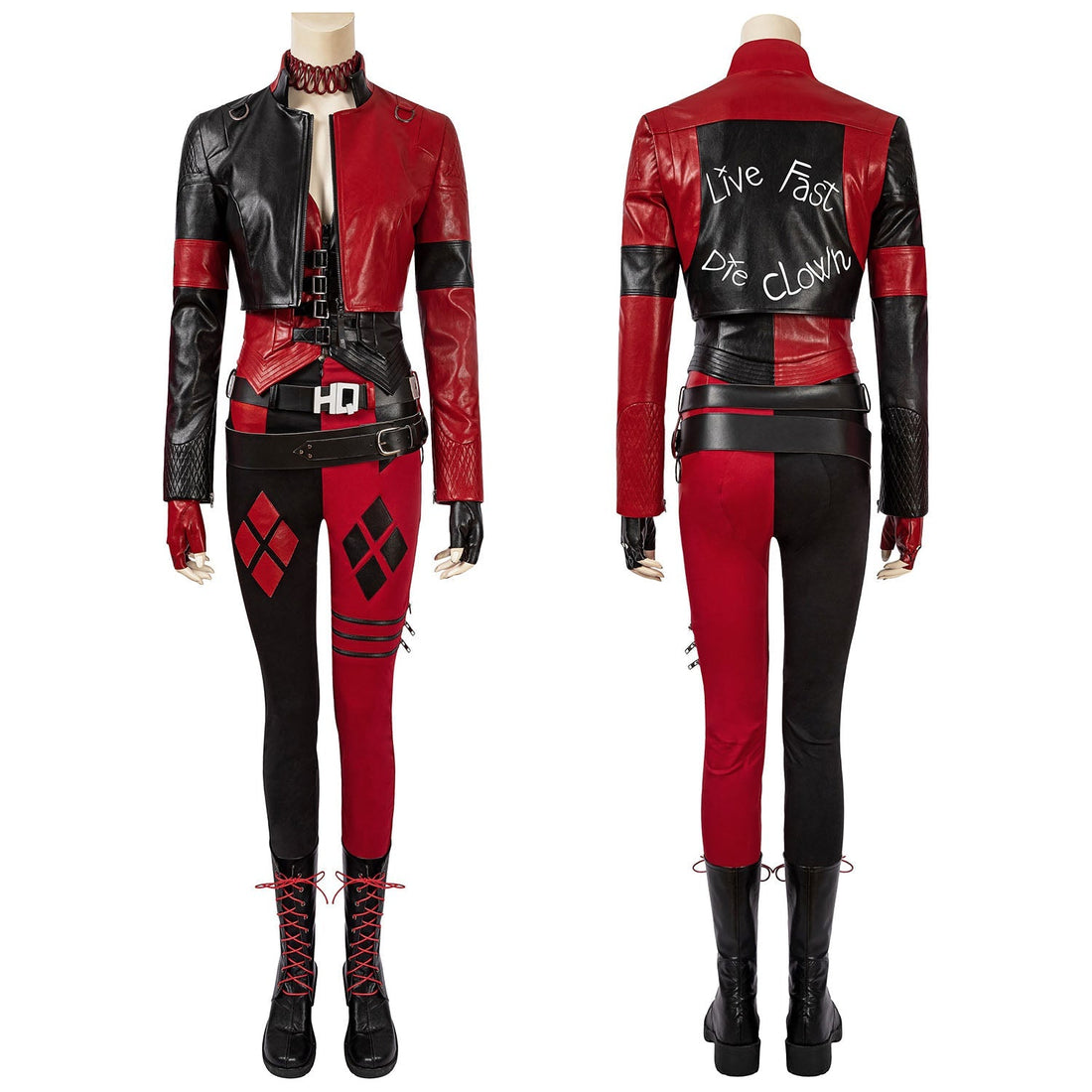 [ylevol] The Suicide Squad 2 Harley Quinn Fight Suit Leather Cosplay Costumes